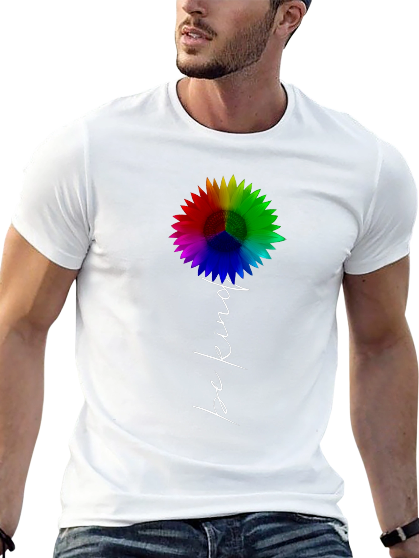 Camiseta Negra Girasol Sé Amable