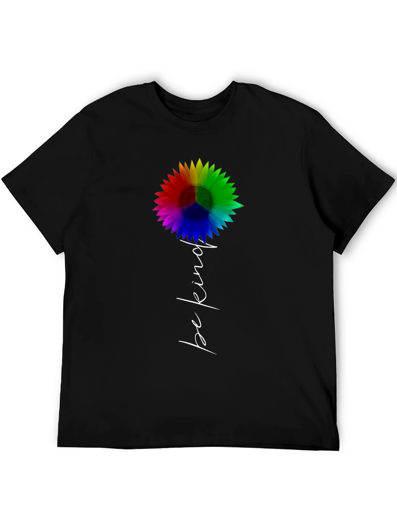 Camiseta Negra Girasol Sé Amable