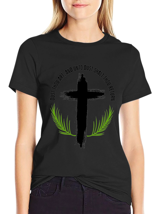 Camiseta Negra: Cruz y Versículo Bíblico