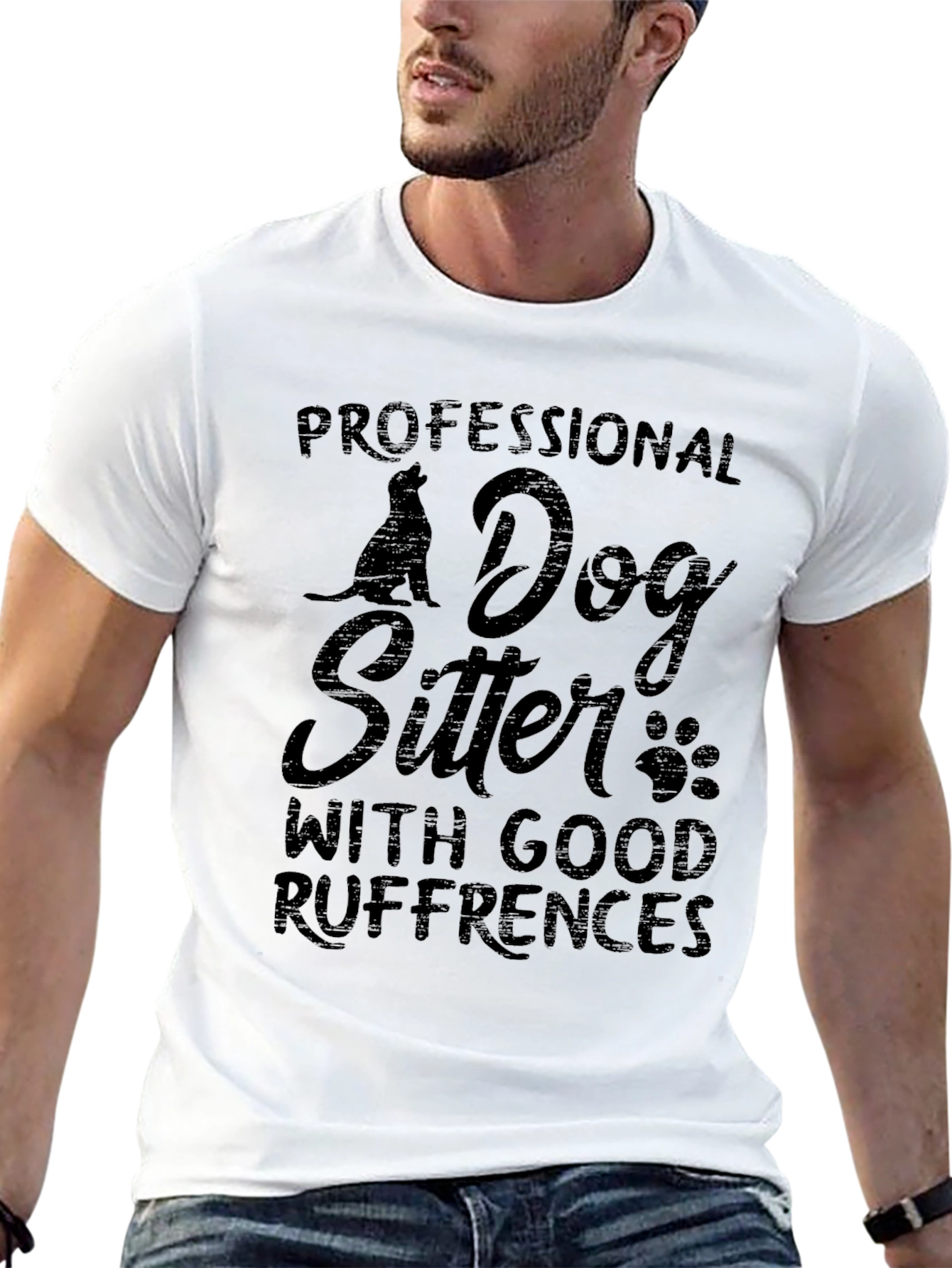 Camiseta Negra Unisex - Profesional Dog Sitter