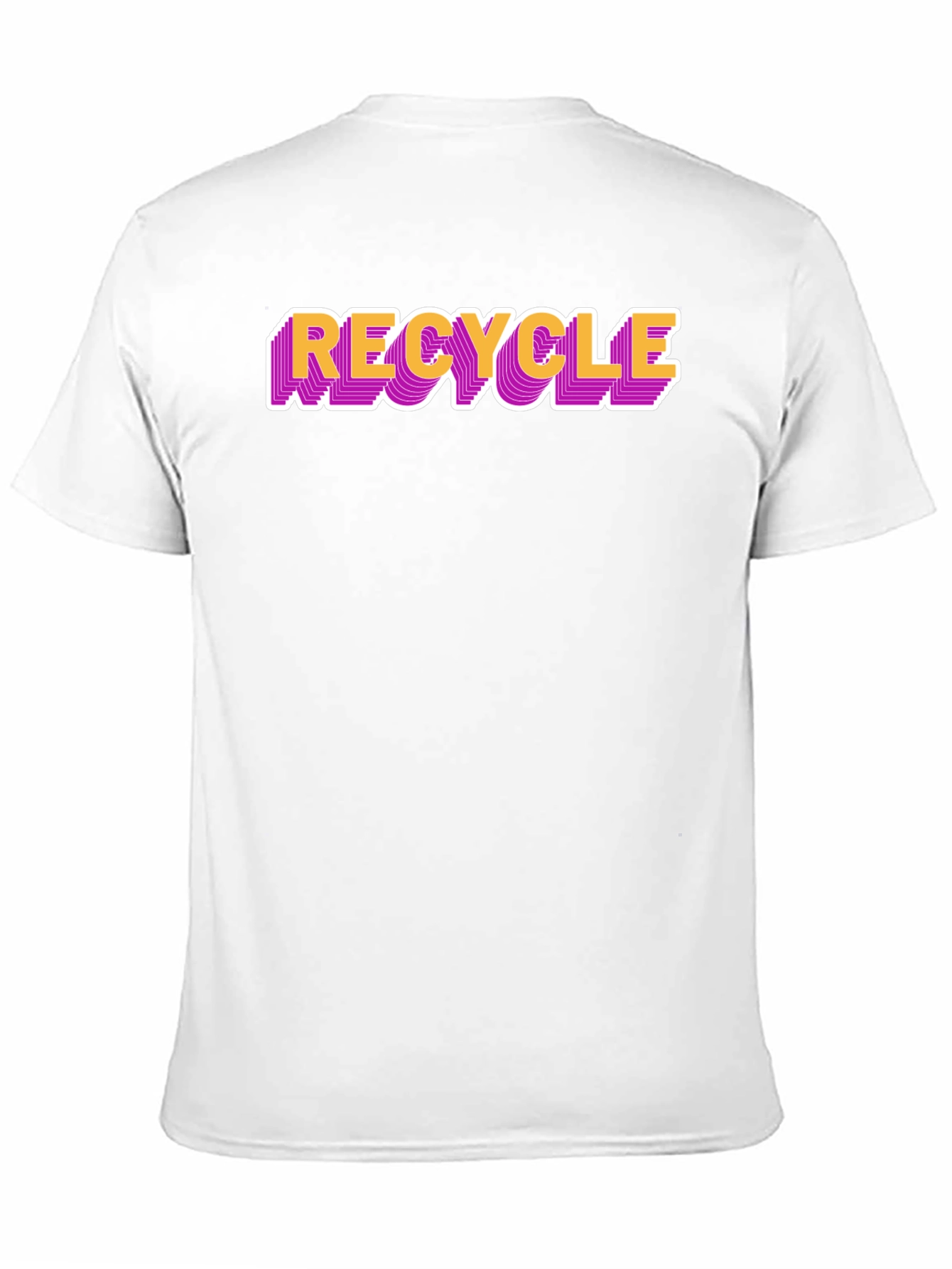 Camiseta Negra Recycle Estilo Retro