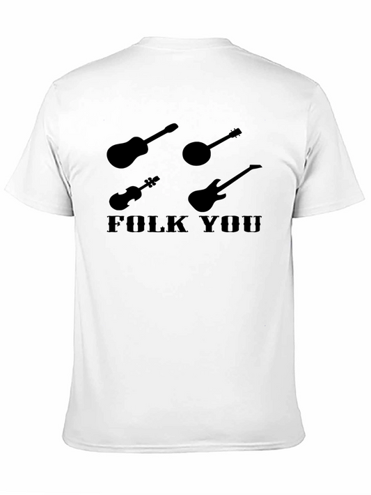 Camiseta Negra Folk You para Amantes de la Música