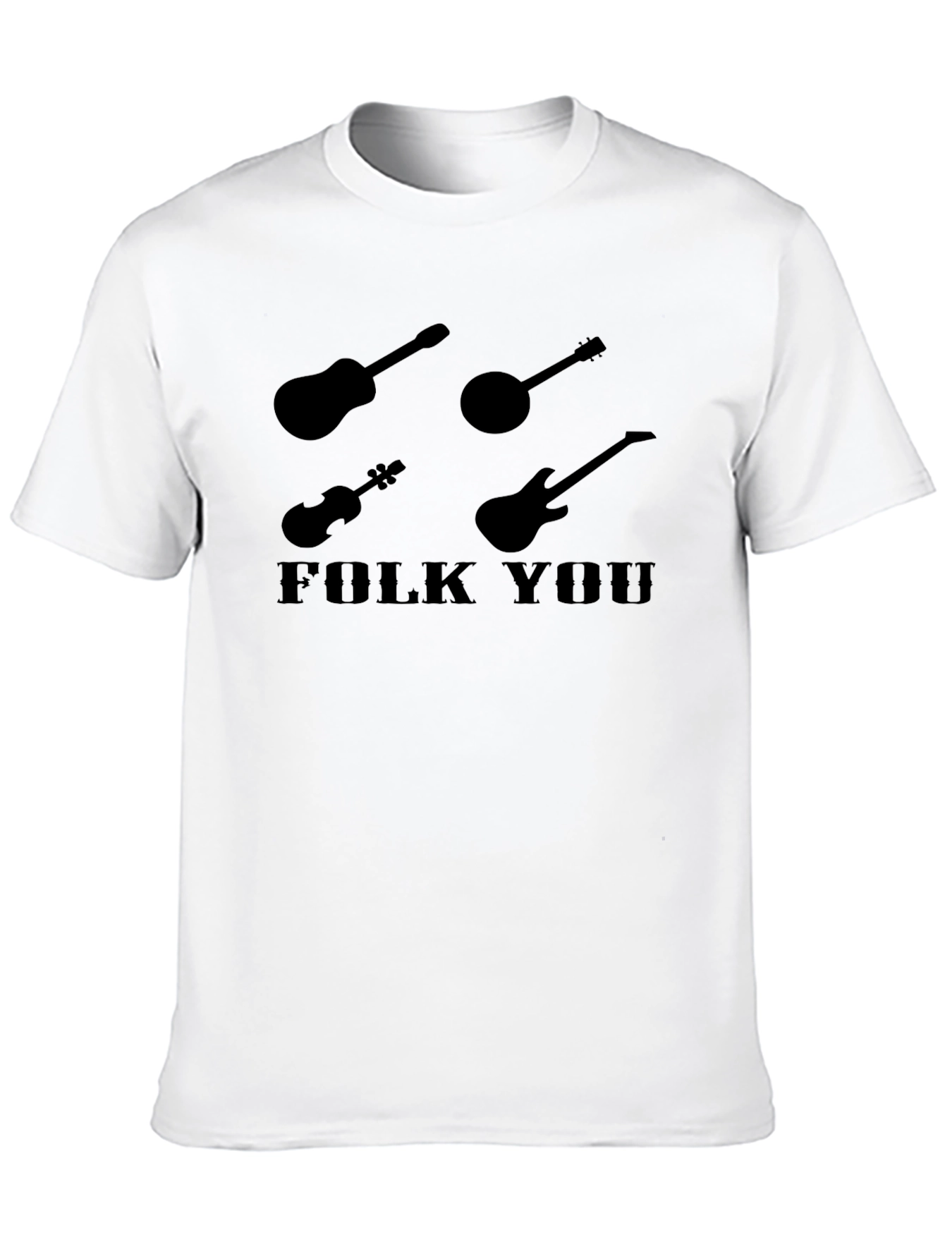 Camiseta Negra Folk You para Amantes de la Música