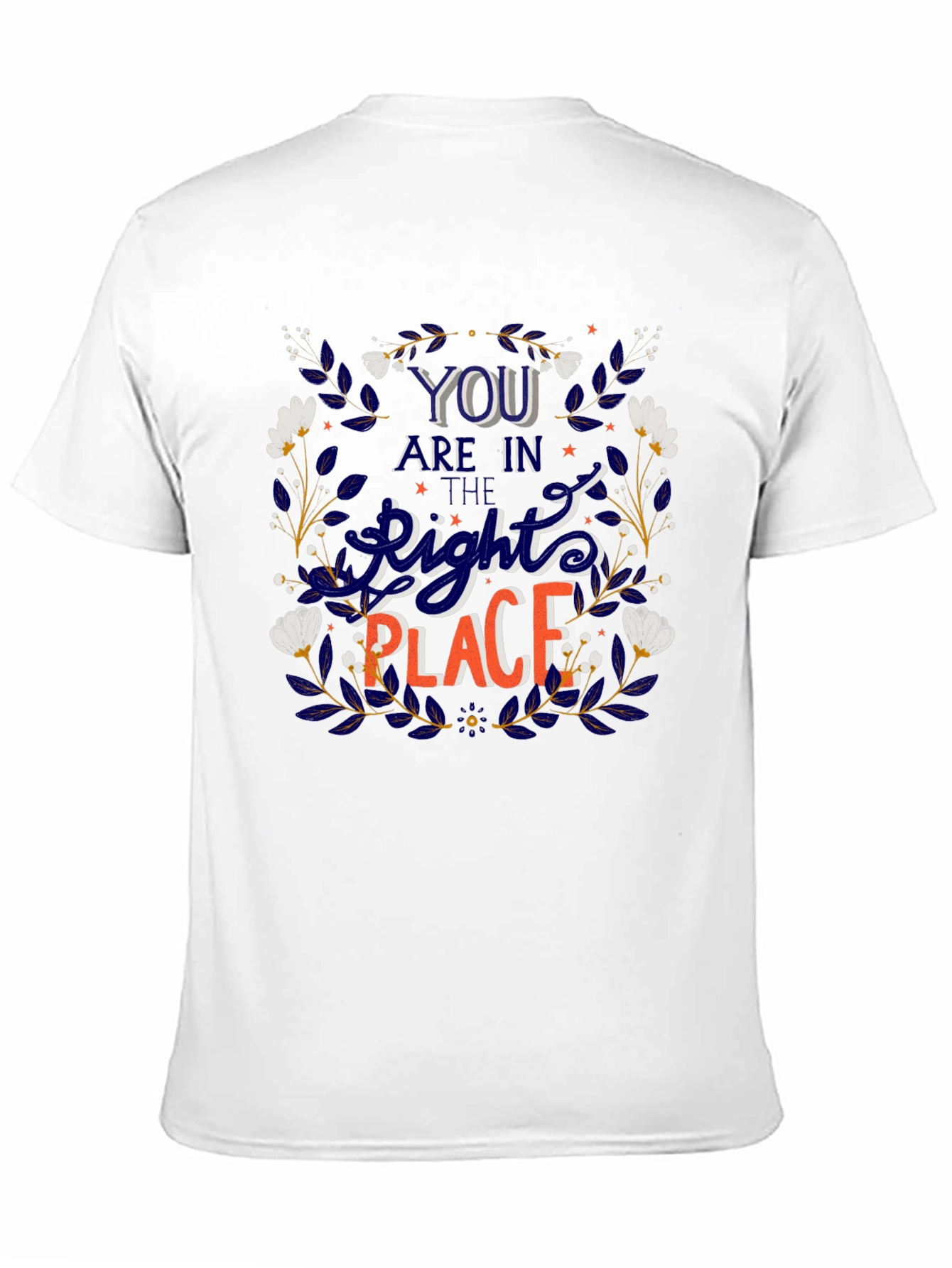 Camiseta Negra con Diseño Floral y Frase Motivacional