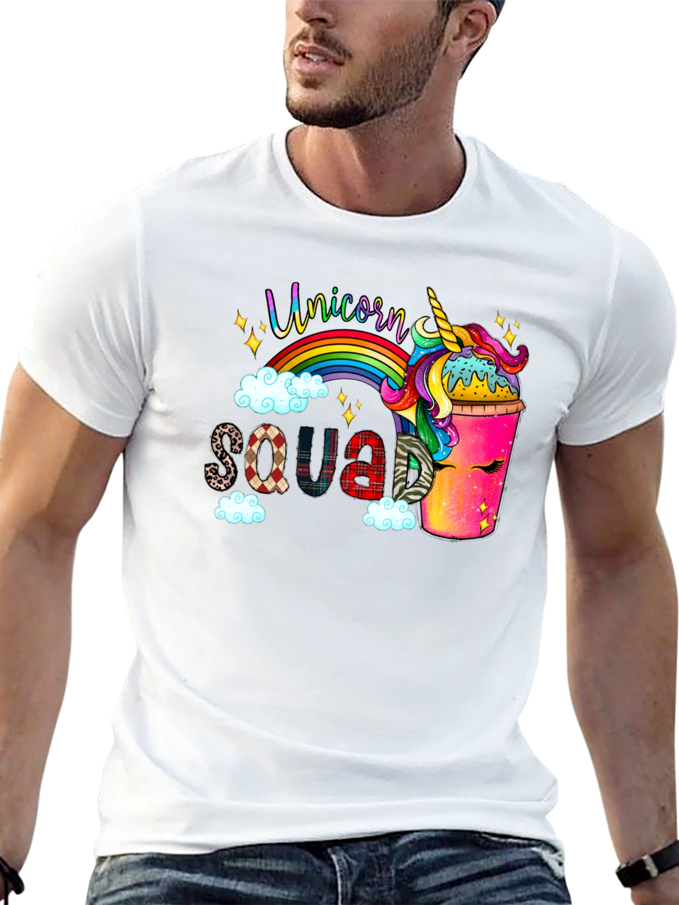 Camiseta Negra Unicorn Squad