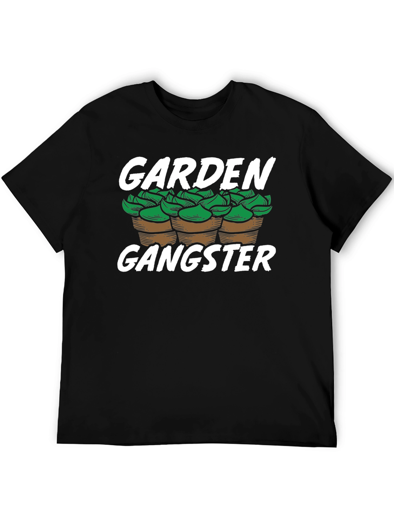 Camiseta Negra Garden Gangster para Amantes de la Jardinería