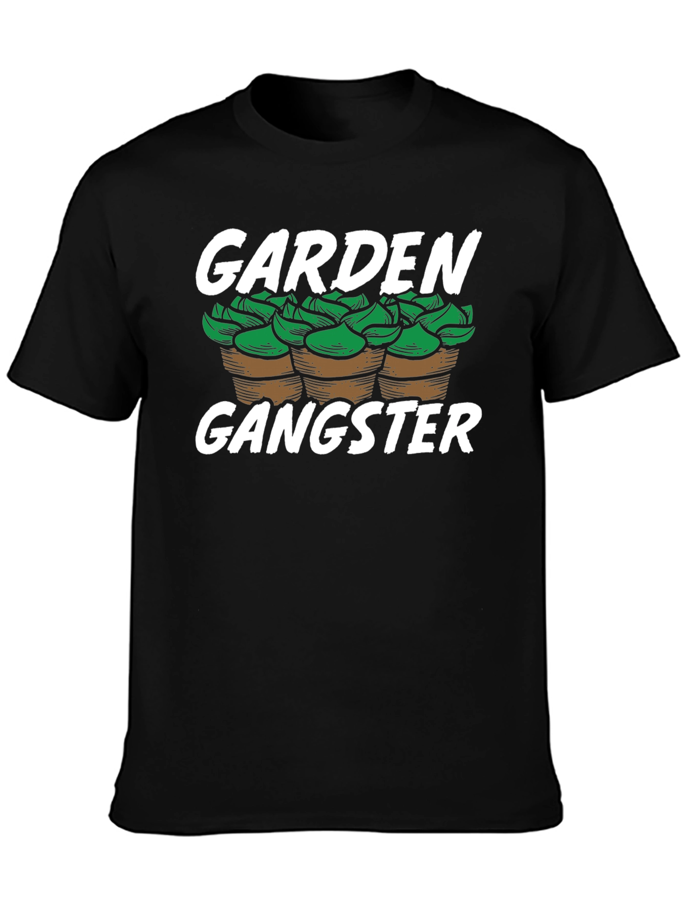 Camiseta Negra Garden Gangster para Amantes de la Jardinería