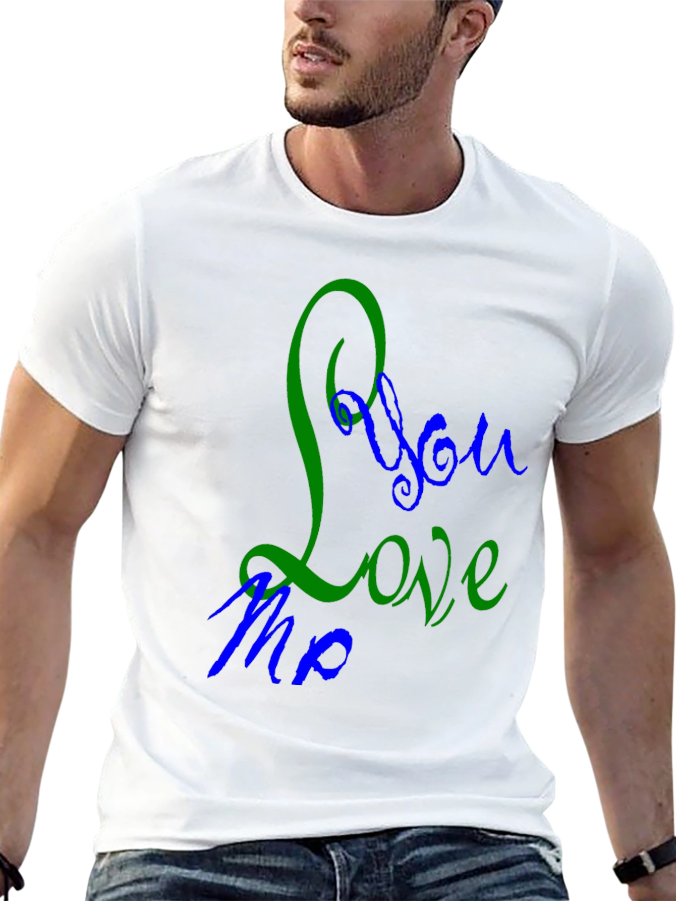 Camiseta Negra con Diseño You Love Me