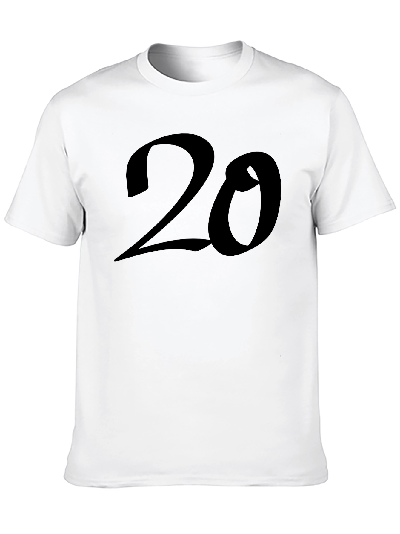 Camiseta Negra Número 20 Casual