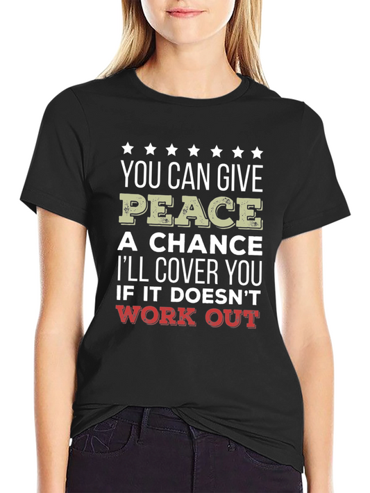 Camiseta Negra Peace - Humor y Protección