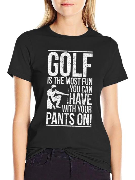 Camiseta Negra Golf Divertido