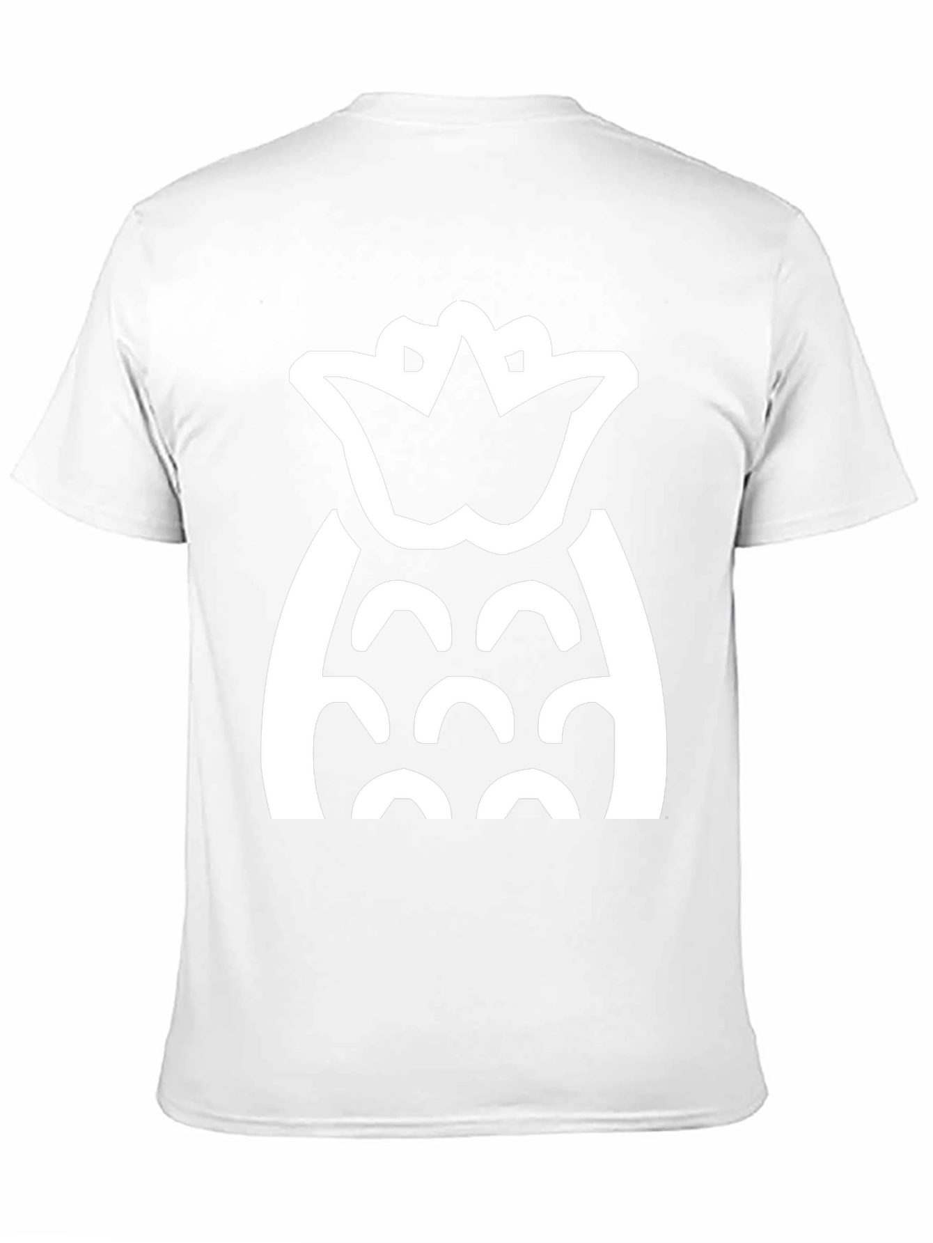 Camiseta Negra con Diseño de Piña Blanca