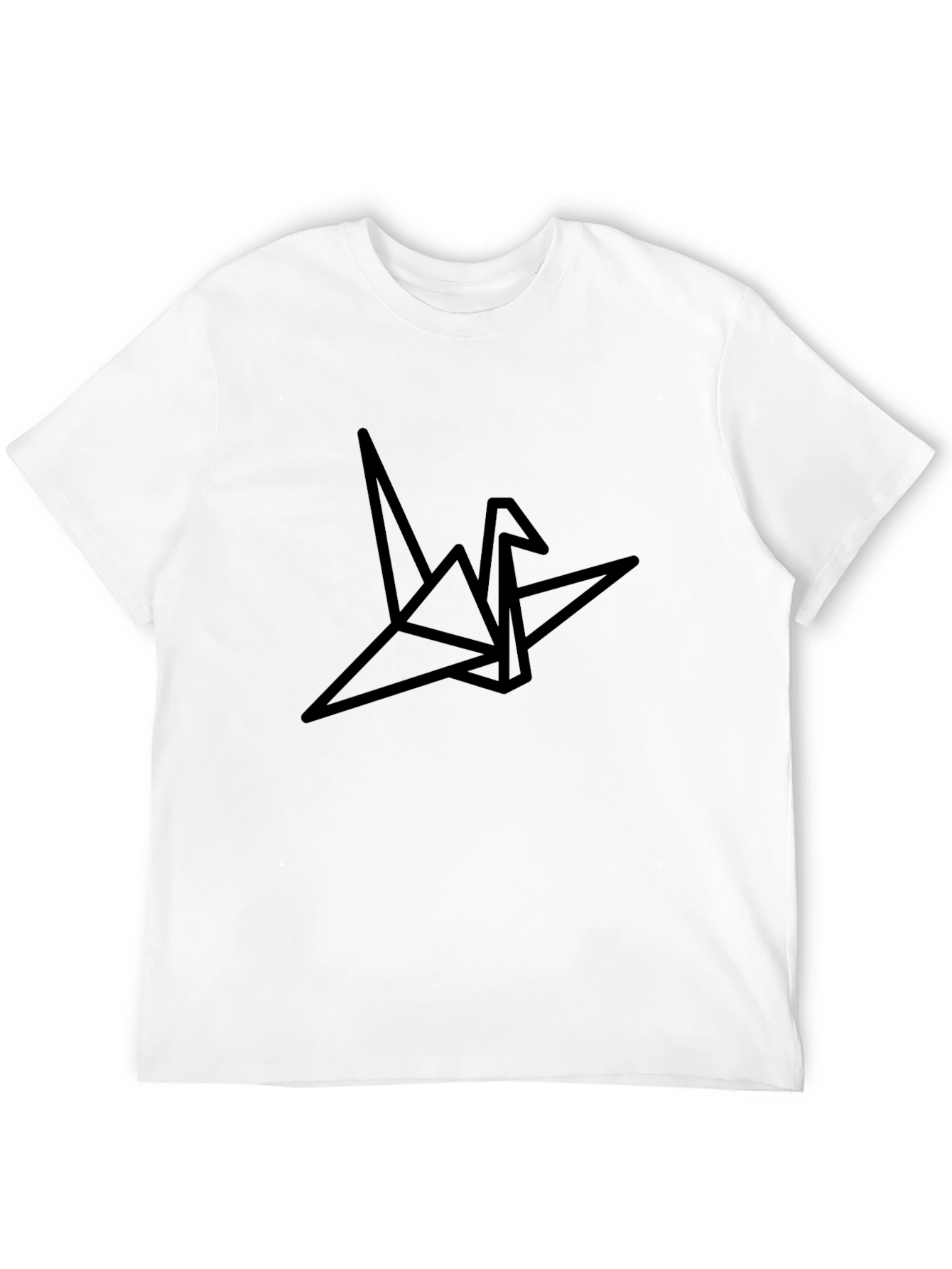 Camiseta Negra con Diseño Origami