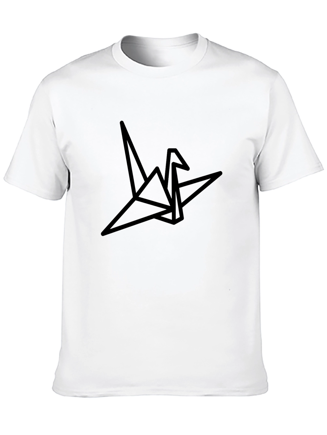 Camiseta Negra con Diseño Origami