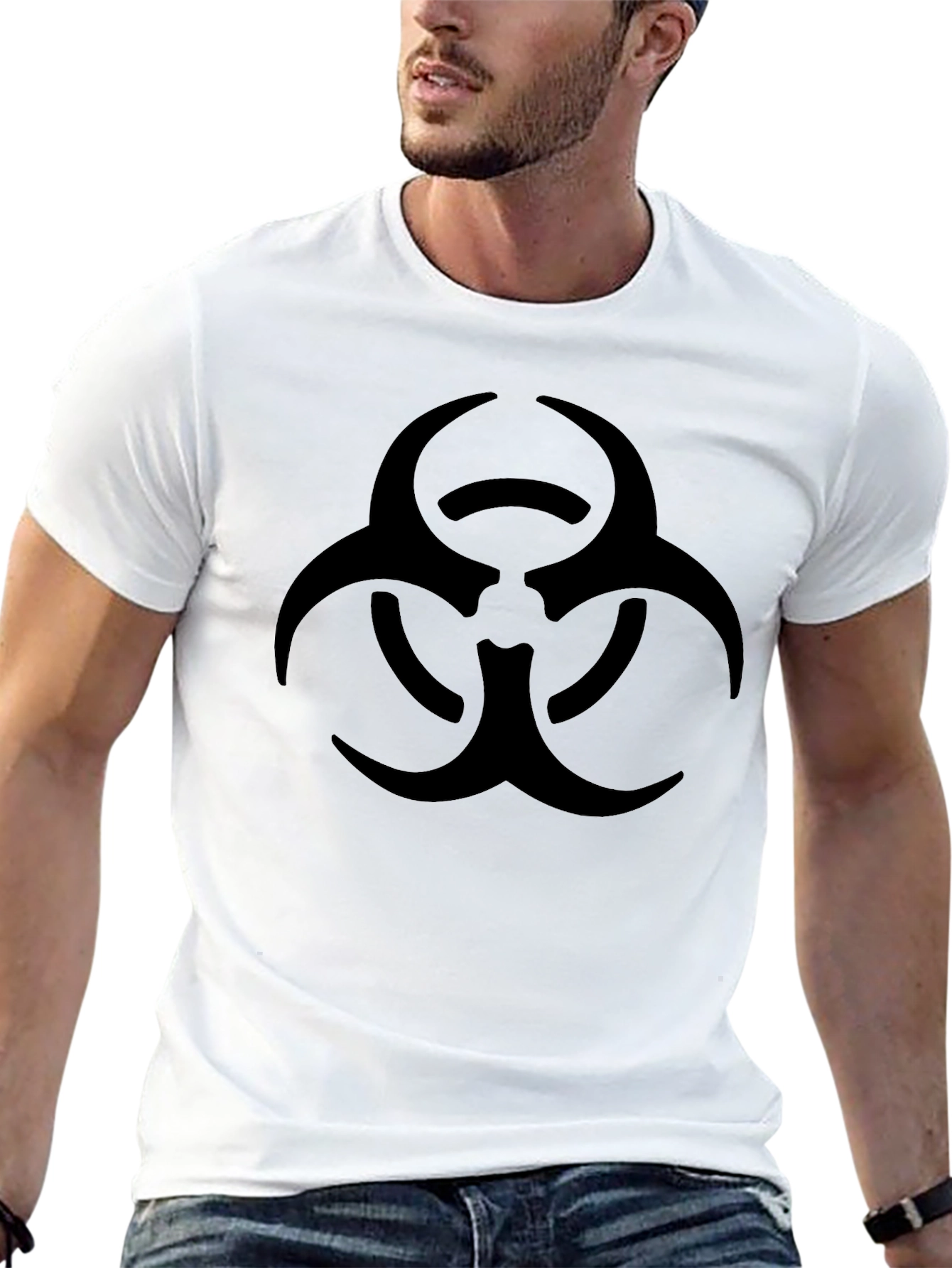 Camiseta Negra Biohazard para Hombre