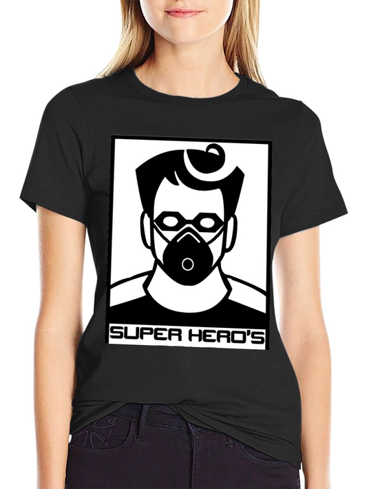 Camiseta Negra Super Heros Diseño Único