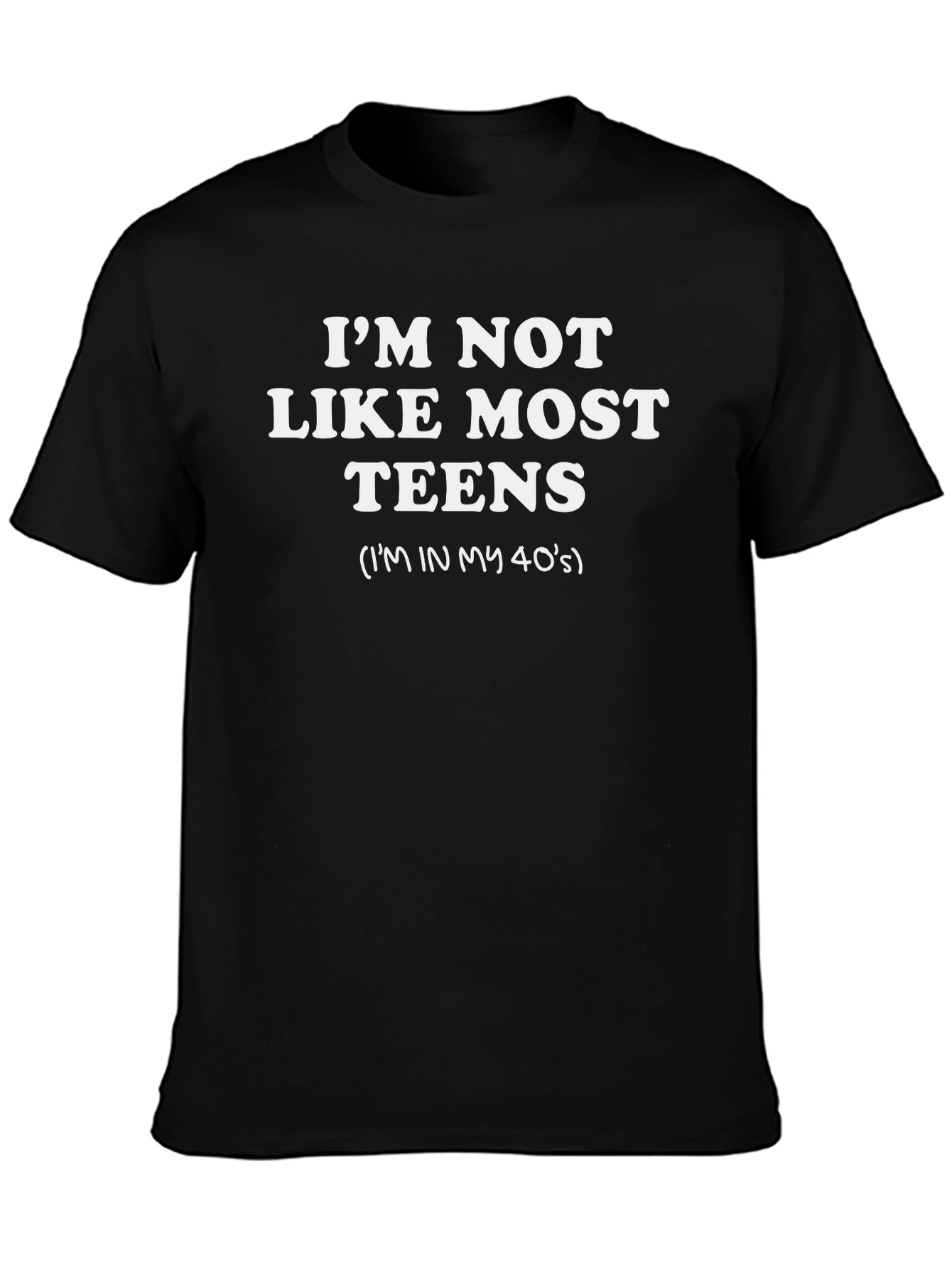 Camiseta Negra con Frase Divertida para Adultos