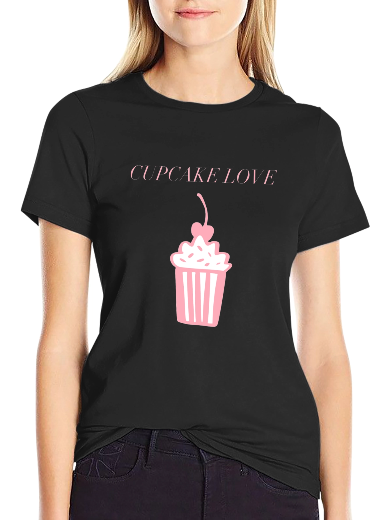 Camiseta Negra Cupcake Love