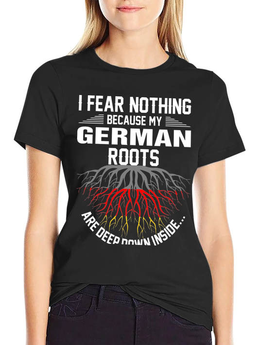 Camiseta Negra: Raíces Alemanas - ¡Sin Miedo!