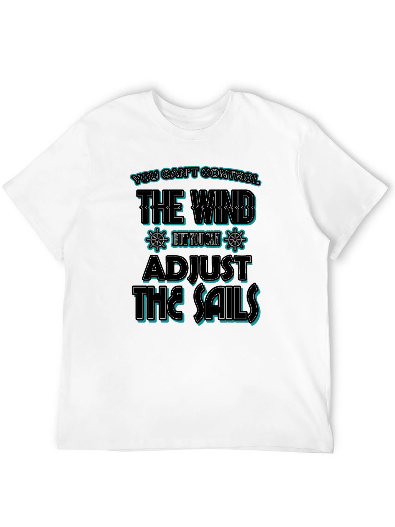 Camiseta Negra con Diseño Náutico Inspirador