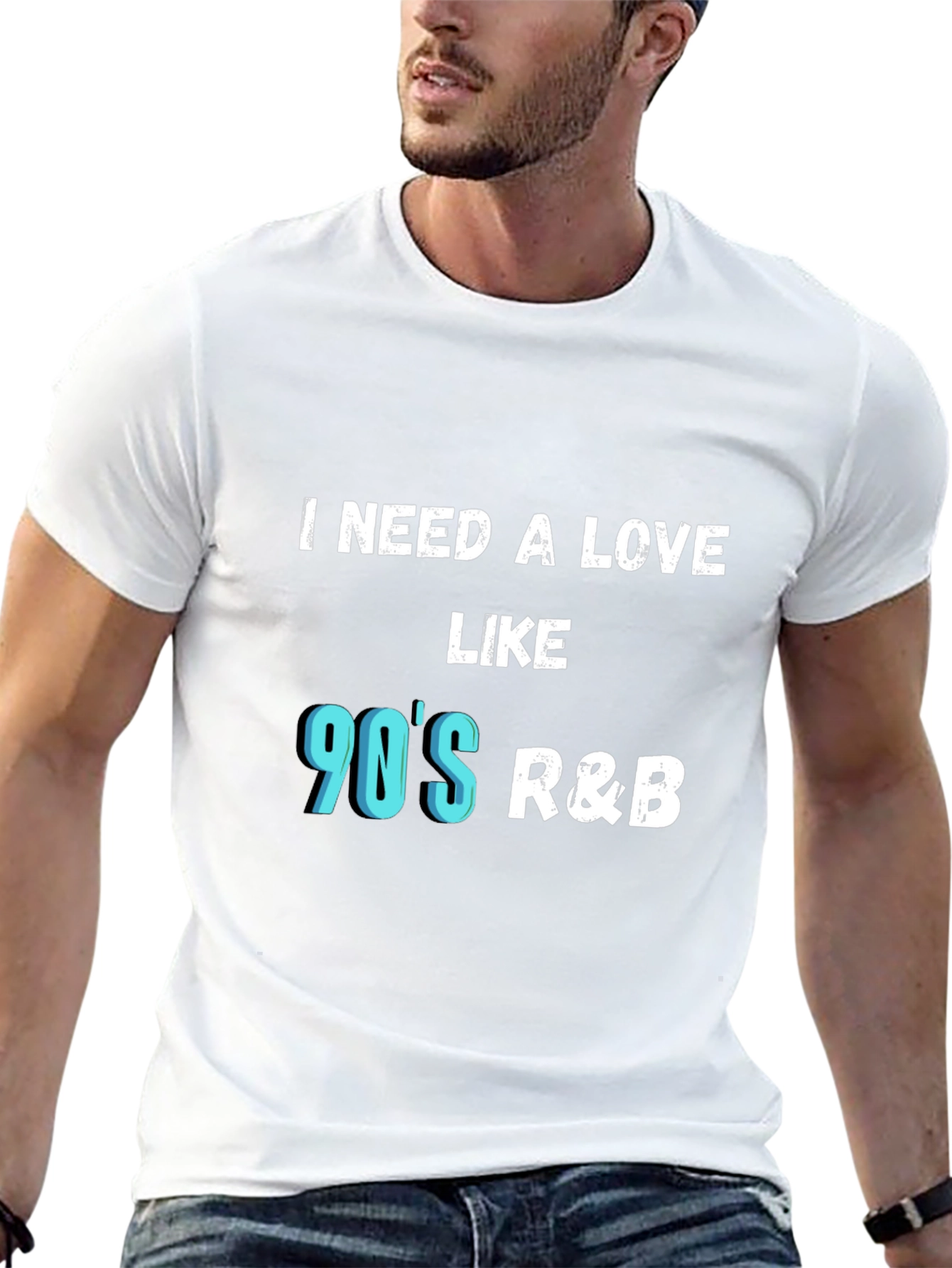 Camiseta Negra I Need a Love Like 90s R&B