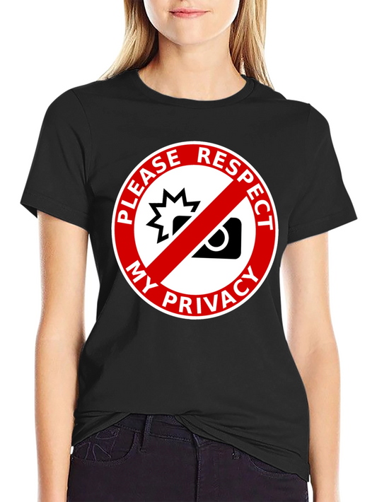 Camiseta Negra: ¡Respeta Mi Privacidad! Diseño Único