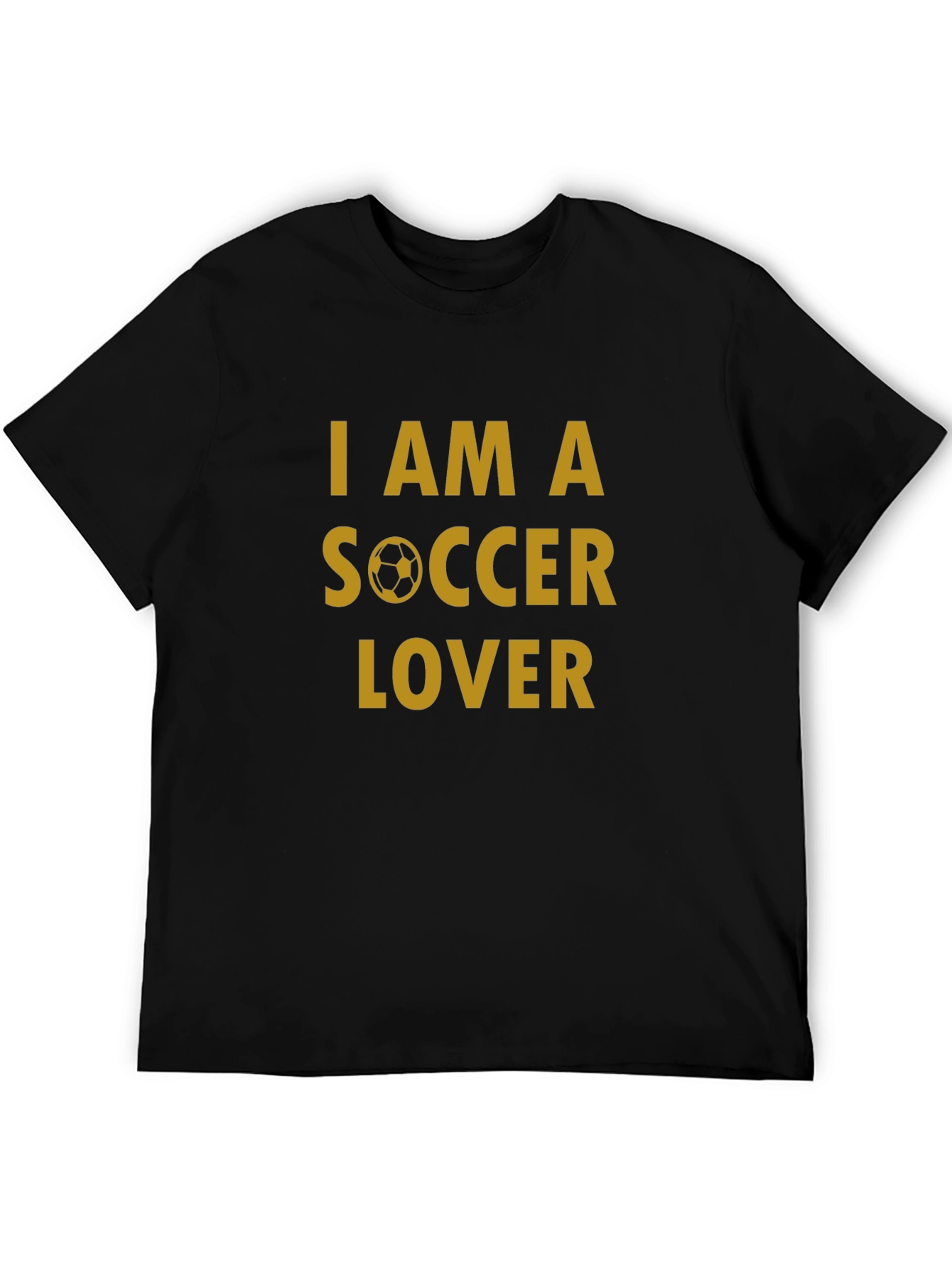 Camiseta Negra Soy un Amante del Fútbol