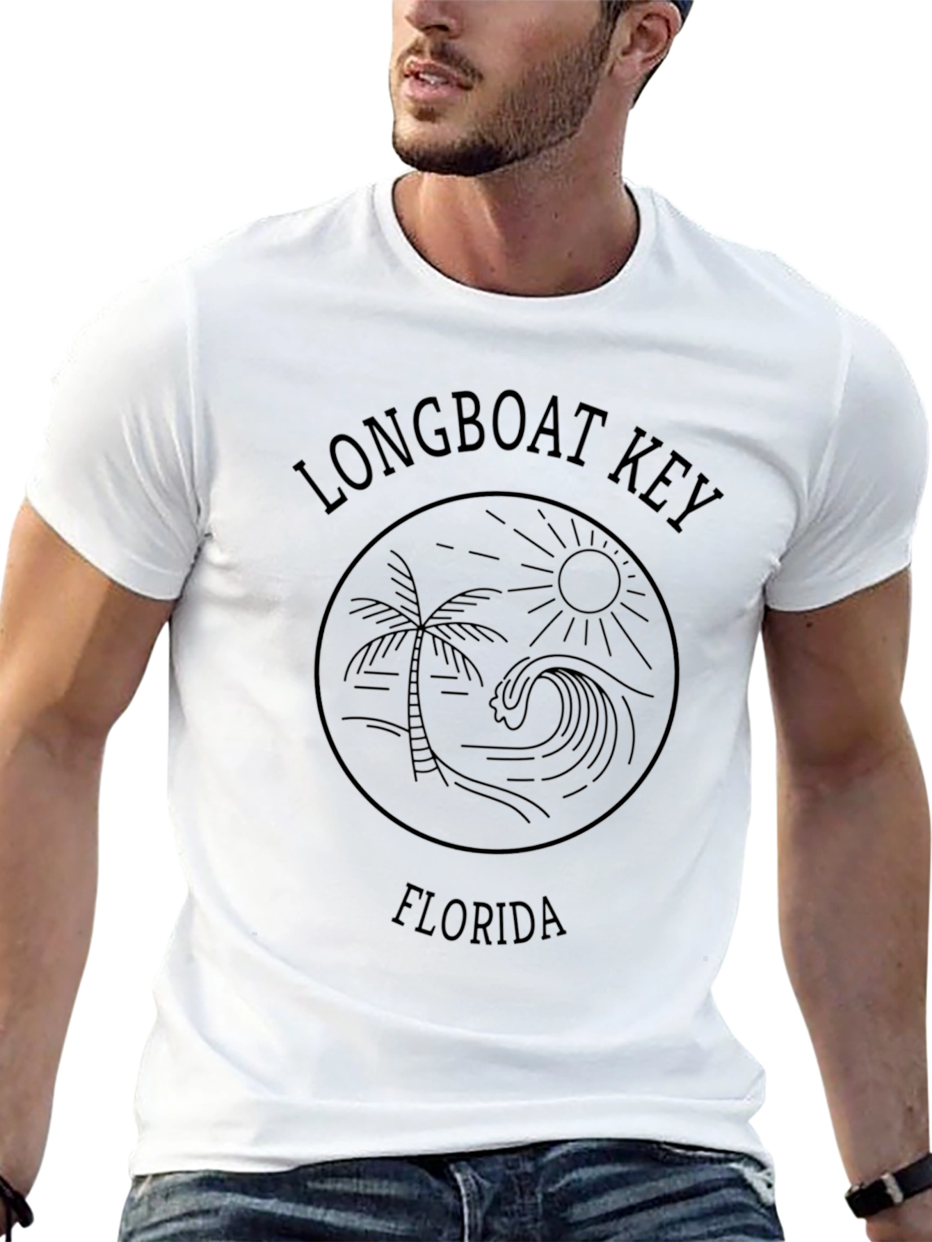 Camiseta Negra Longboat Key Florida