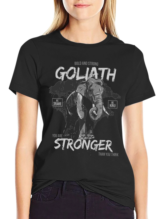 Camiseta Negra Goliath: Fuerte y Audaz