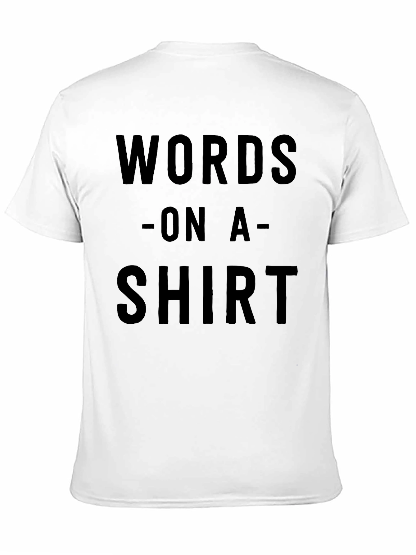 Camiseta Negra con Letras: Words On A Shirt
