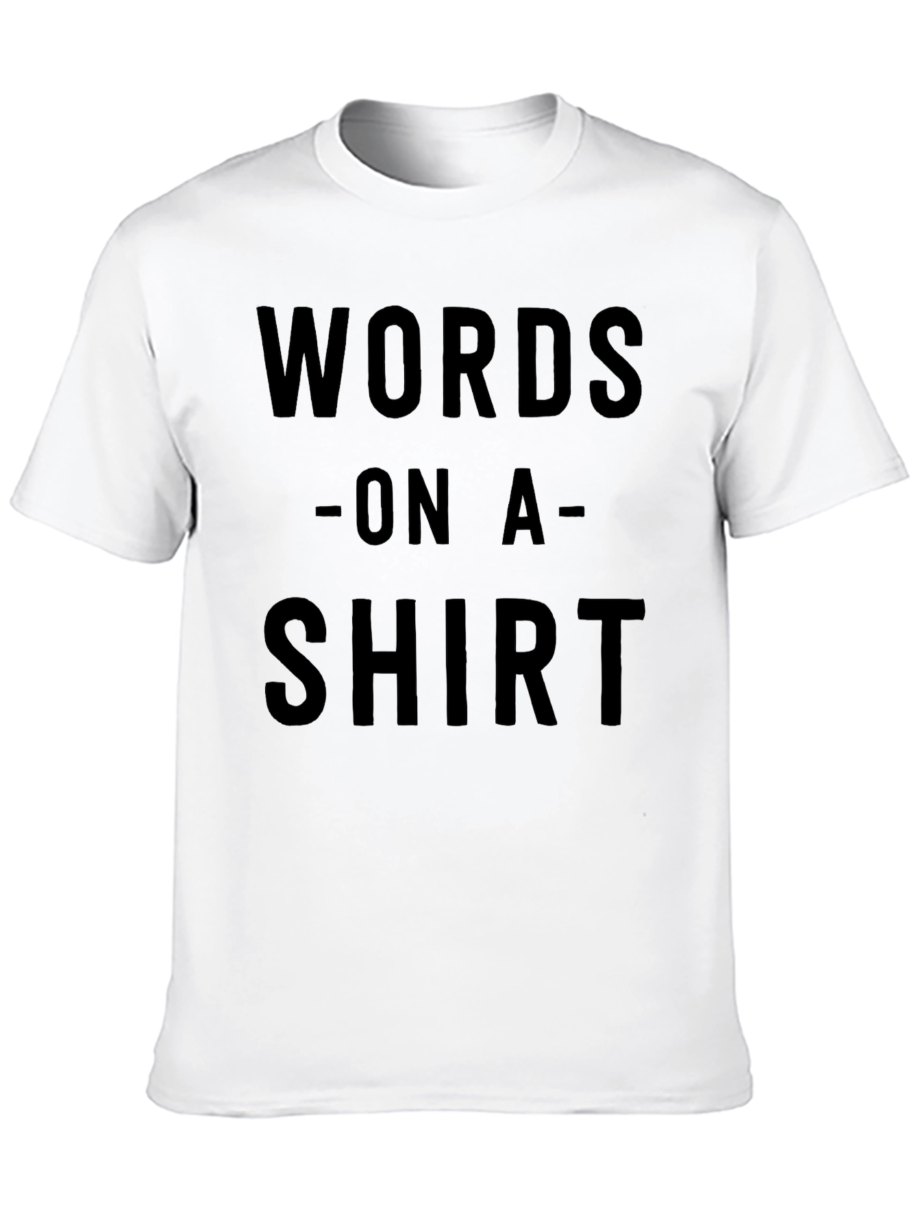 Camiseta Negra con Letras: Words On A Shirt