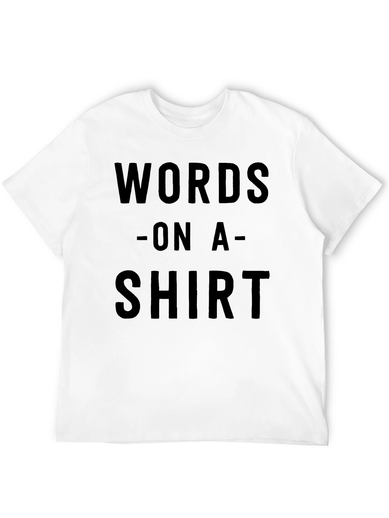 Camiseta Negra con Letras: Words On A Shirt