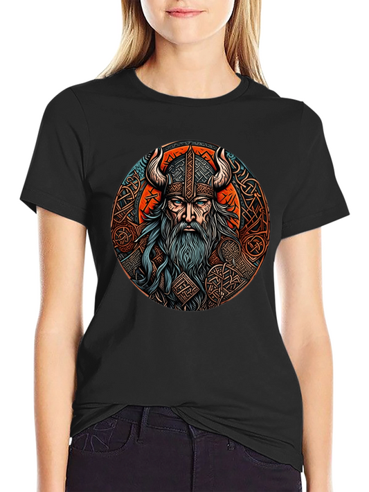 Camiseta Negra Vikingo Odin Diseño Épico