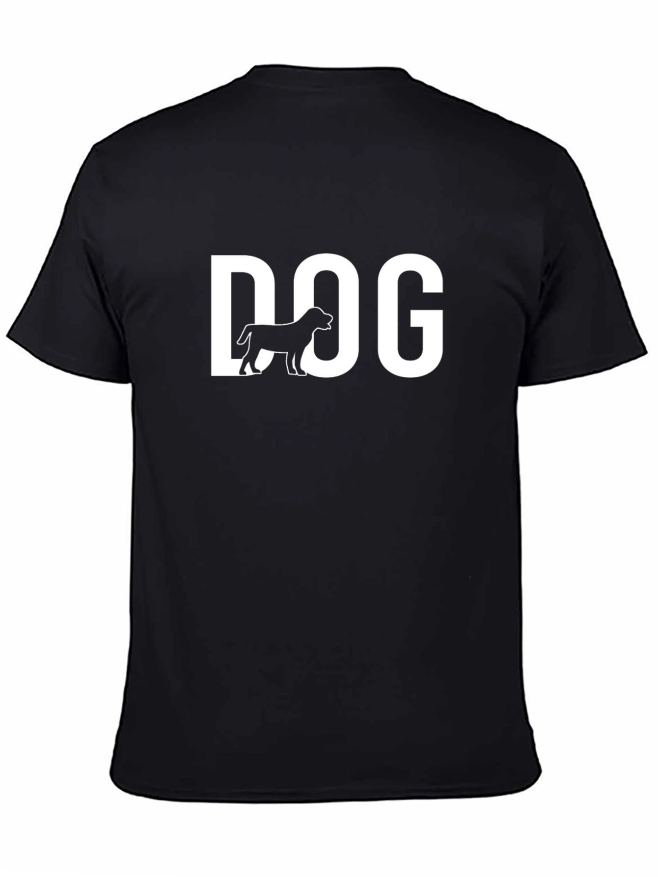 Camiseta Negra DOG con Diseño de Perro