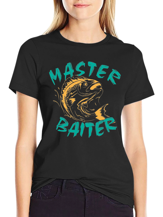 Camiseta Negra Master Baiter para Pescadores