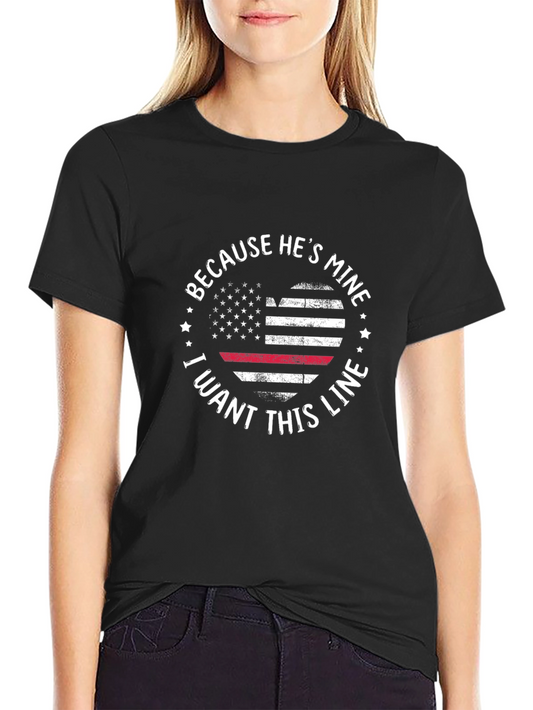 Camiseta Negra Because Hes Mine Bomberos