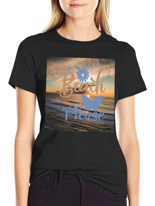 Camiseta Negra Beach Please