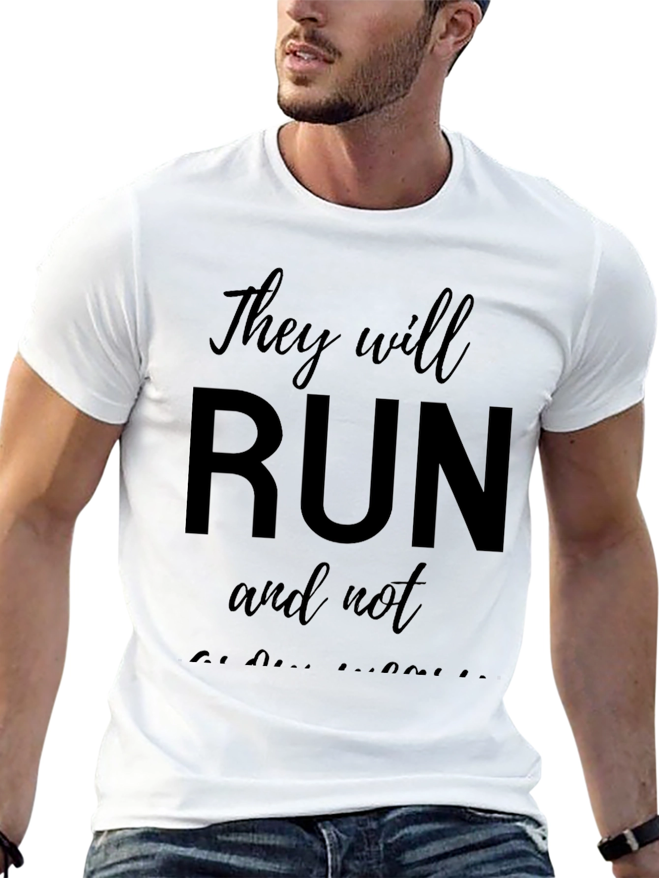 Camiseta Negra They will run and not be weary