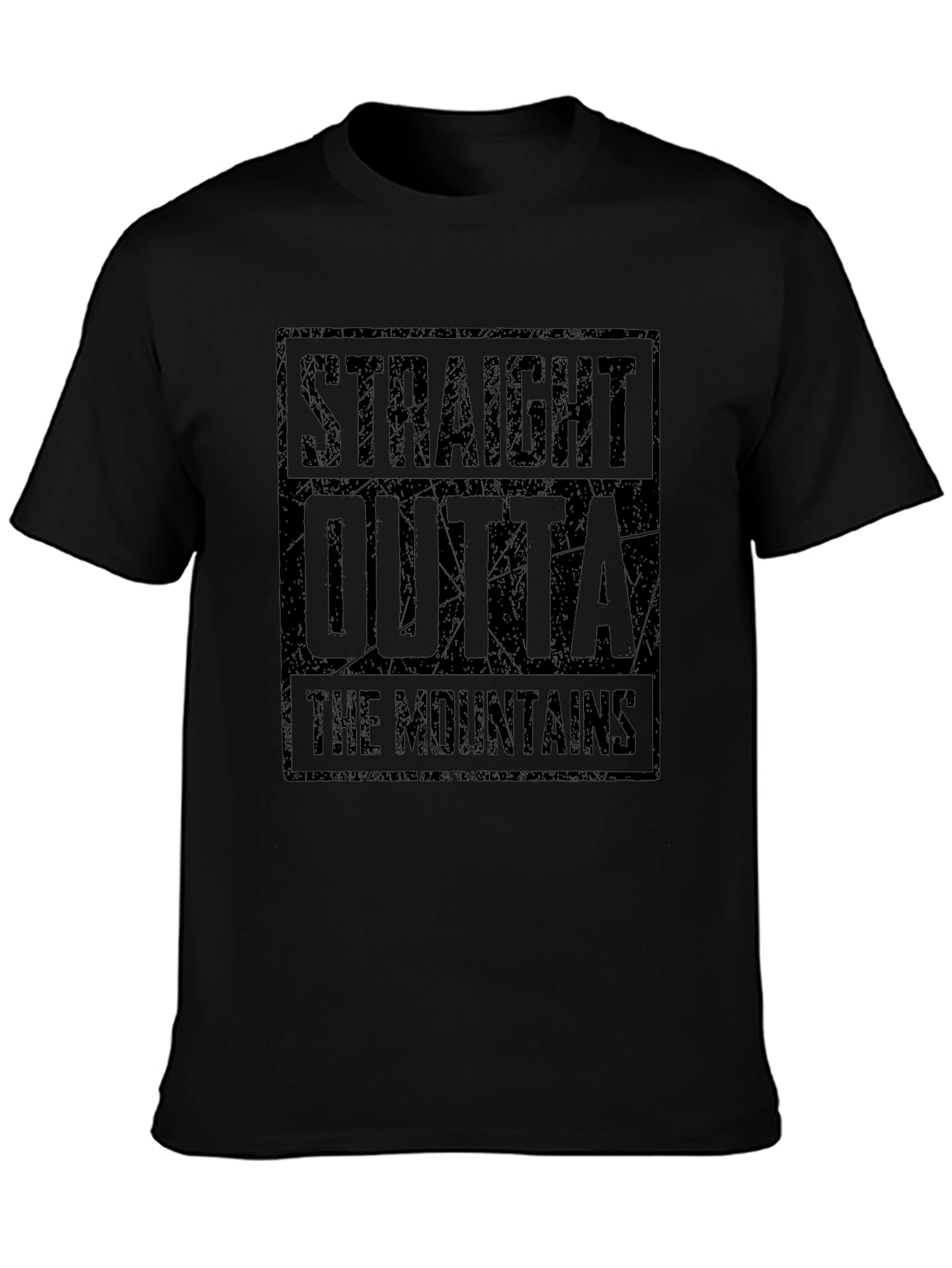 Camiseta Straight Outta The Mountains Negra