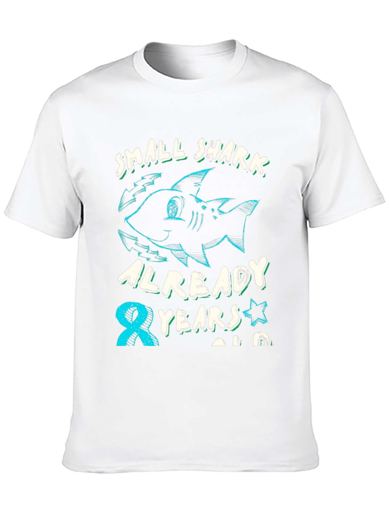 Camiseta Niño Tiburón Cumpleaños 8 Años