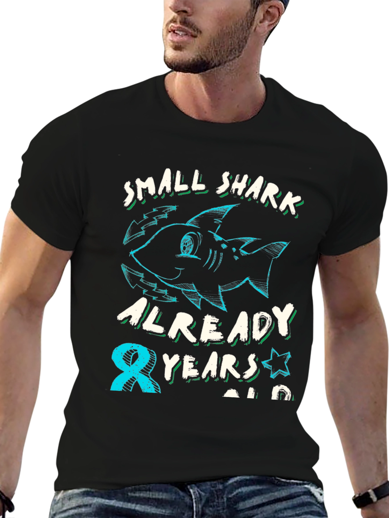 Camiseta Niño Tiburón Cumpleaños 8 Años