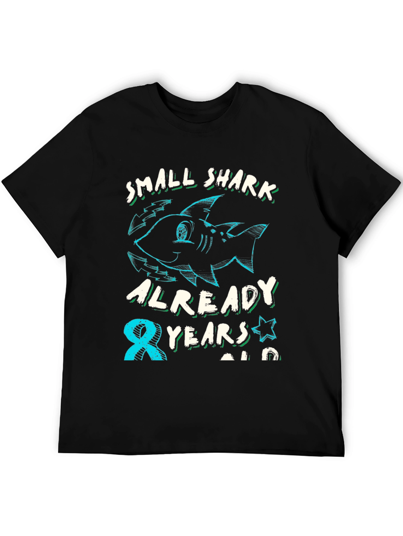 Camiseta Niño Tiburón Cumpleaños 8 Años