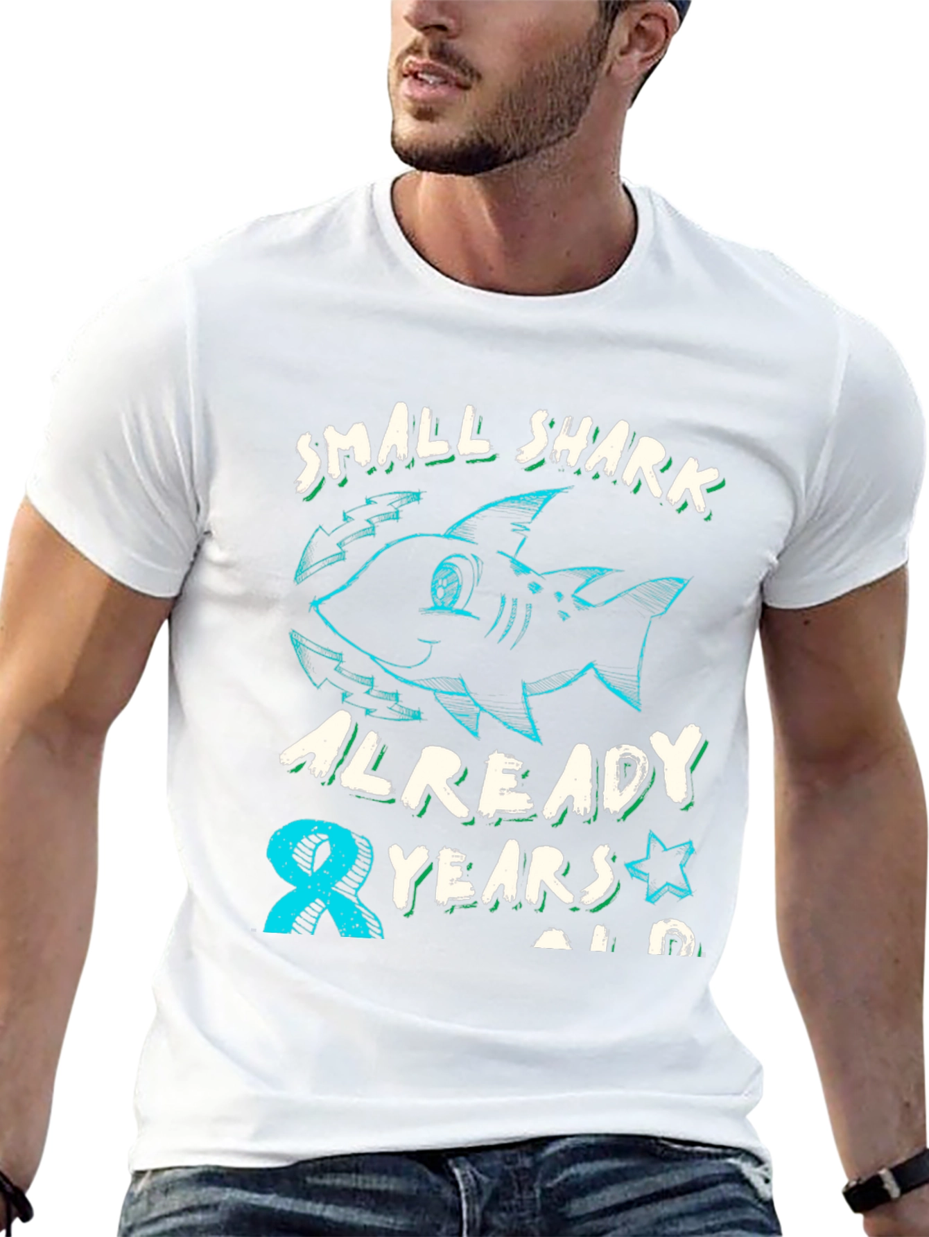 Camiseta Niño Tiburón Cumpleaños 8 Años