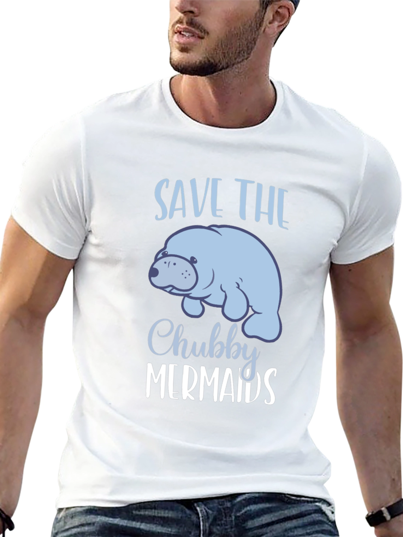 Camiseta Negra Save the Chubby Mermaids