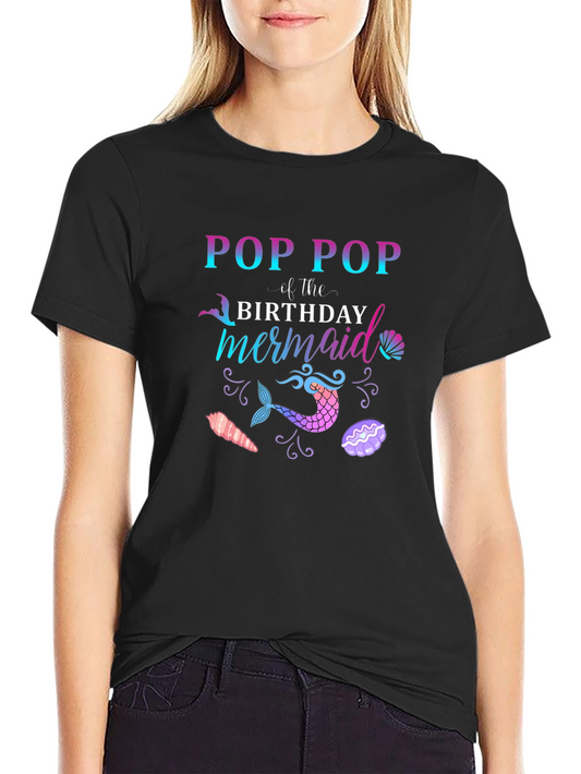 Camiseta Pop Pop of the Birthday Mermaid