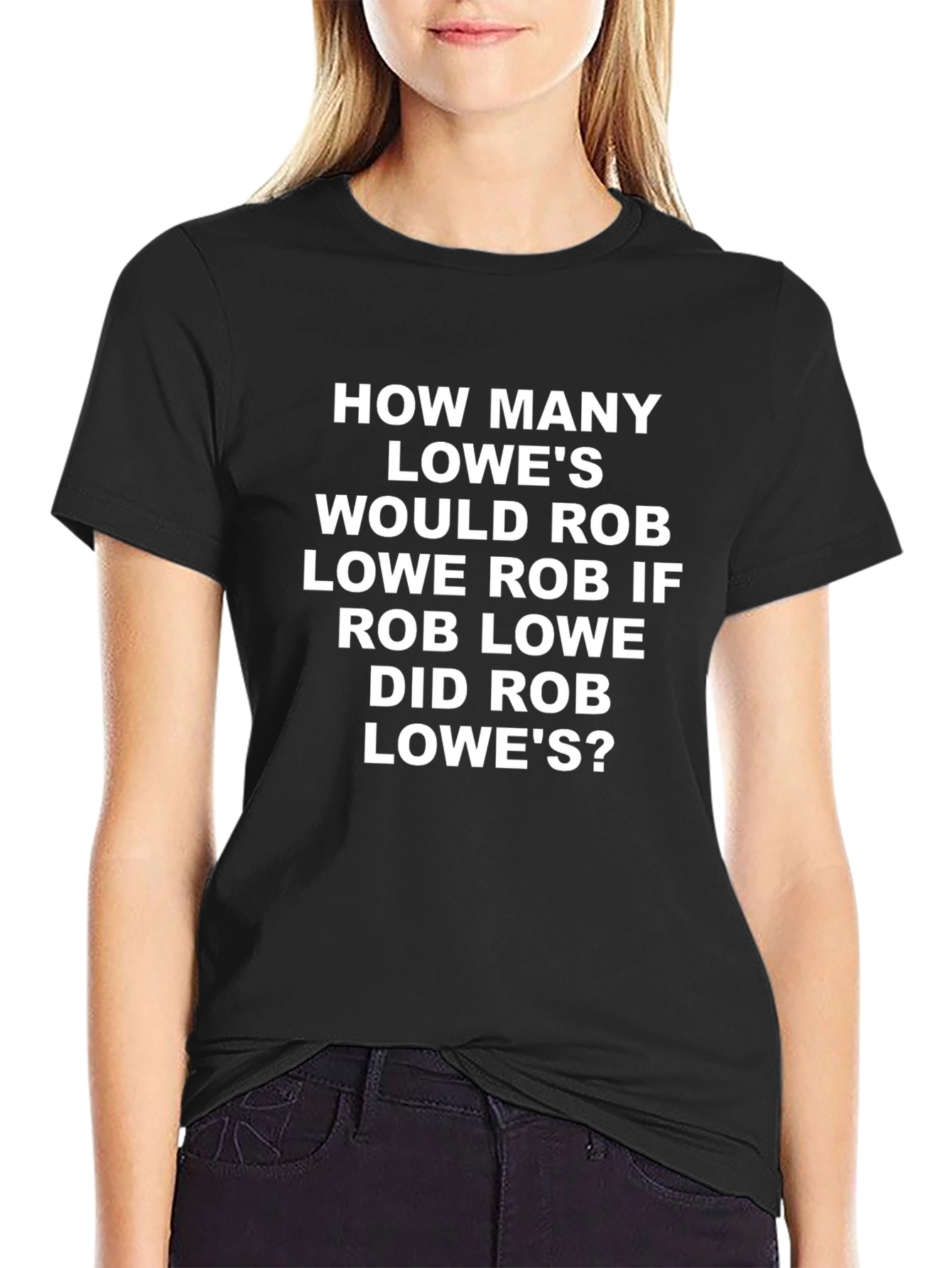 Camiseta Negra Humorística Rob Lowe Lowes