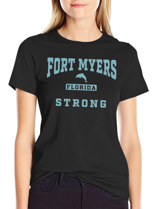 Camiseta Negra Fort Myers Florida Strong