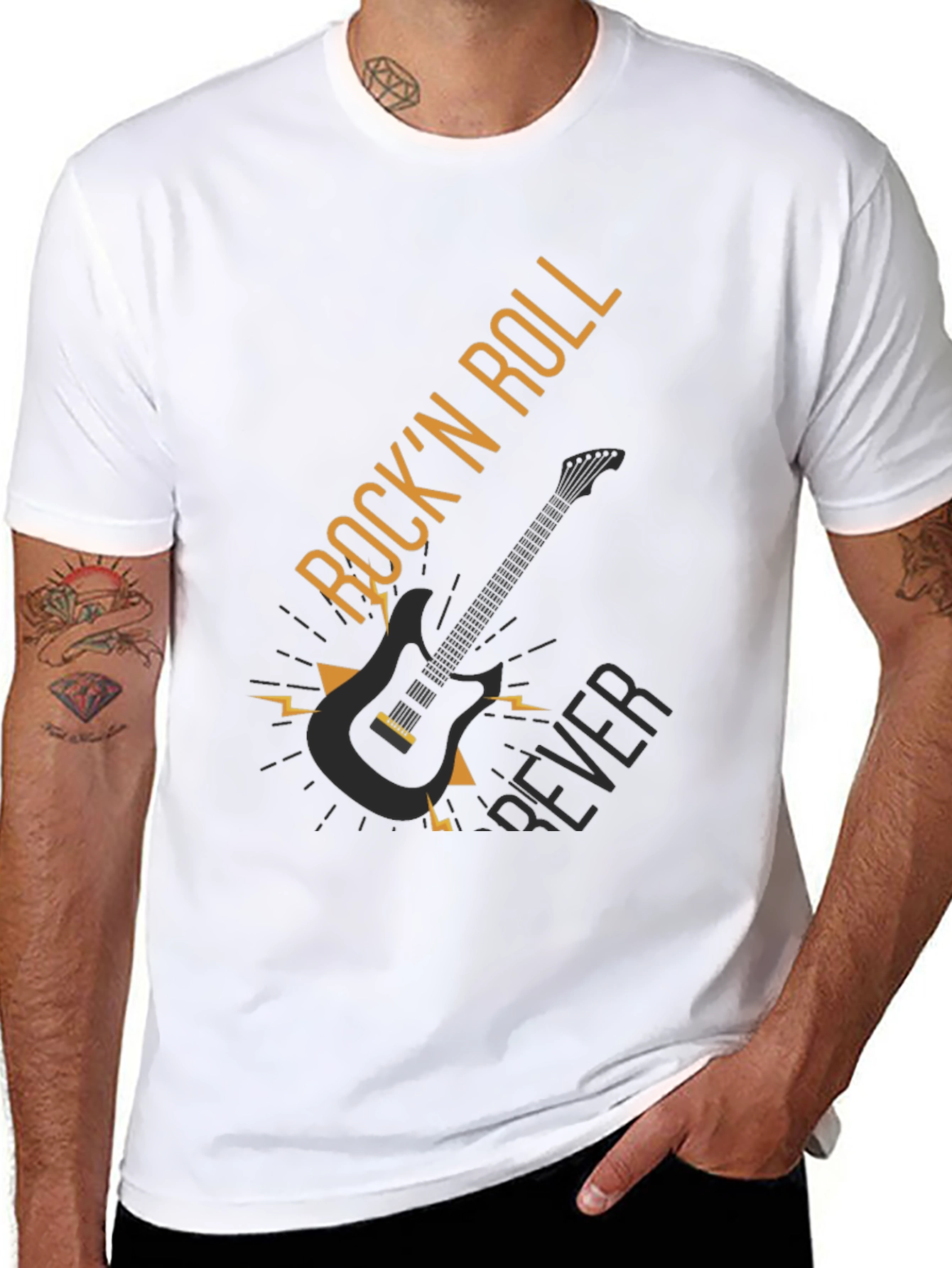 Camiseta Negra Rock n Roll Forever