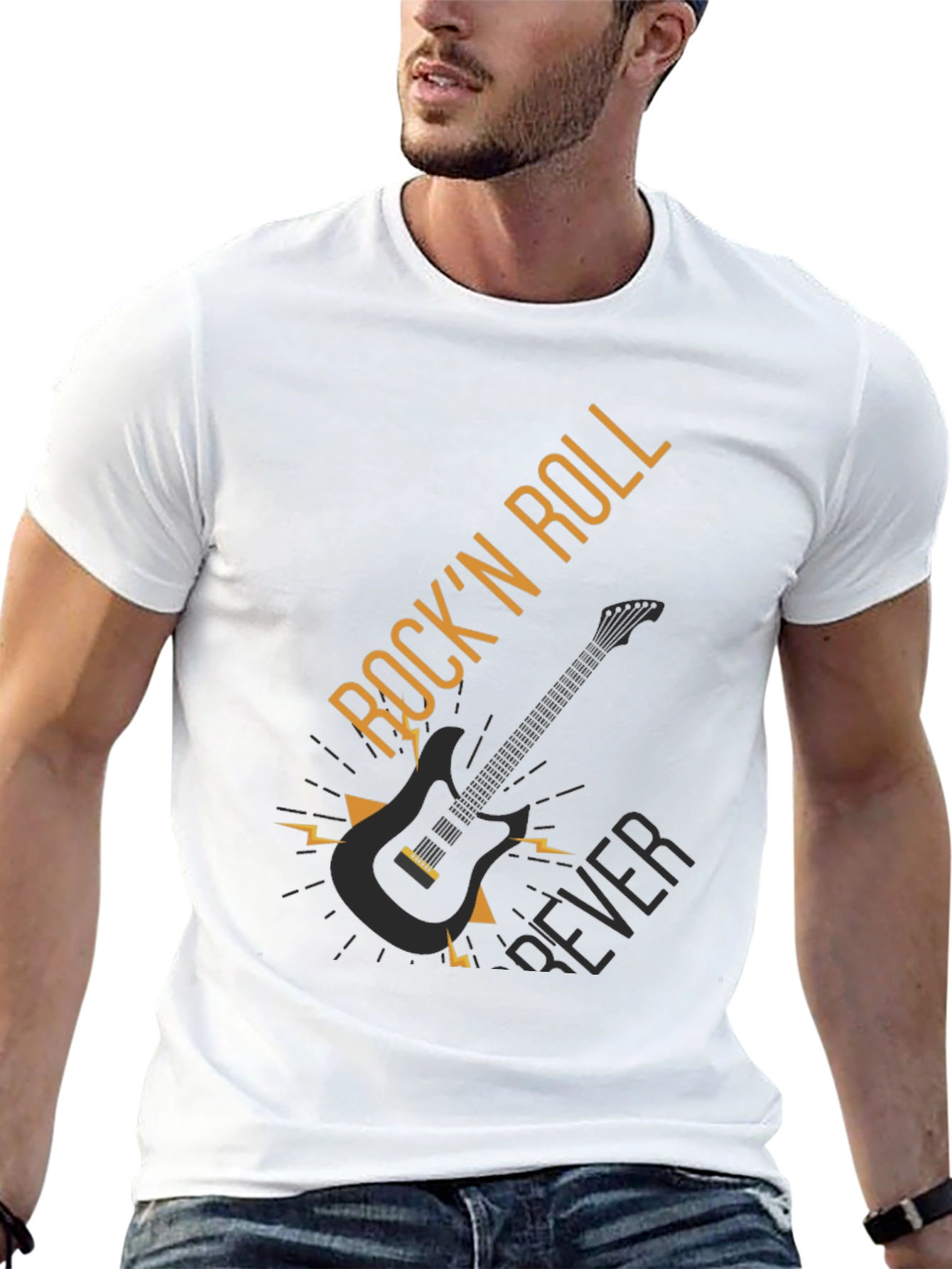 Camiseta Negra Rock n Roll Forever
