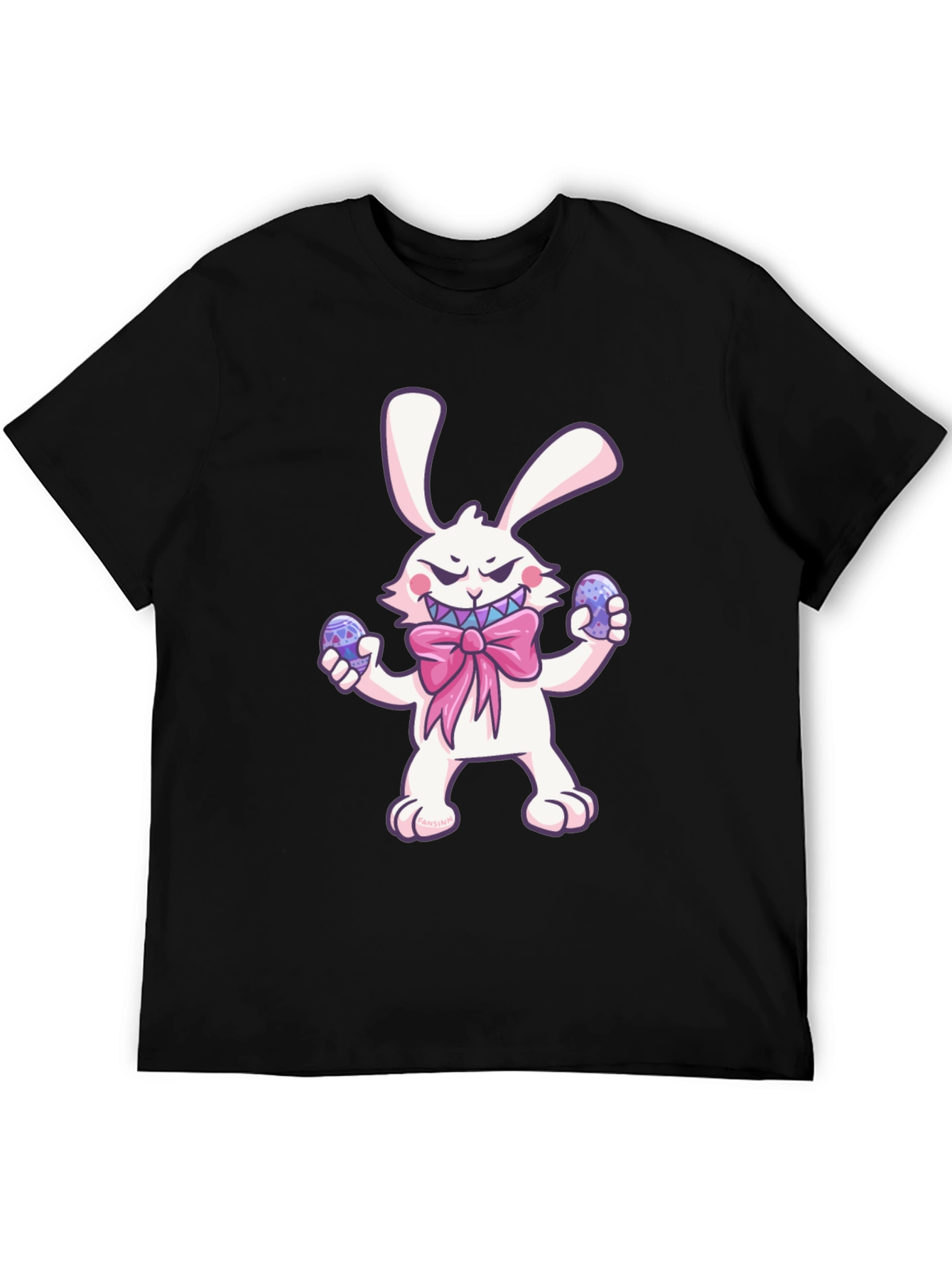 Camiseta Negra Conejo Malvado de Pascua